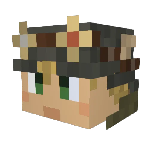_Blaise Minecraft avatar head, 3D render