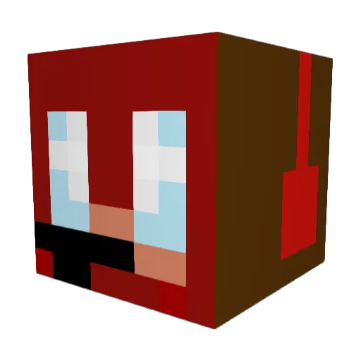 _BlazingInfinity Minecraft avatar head, 3D render