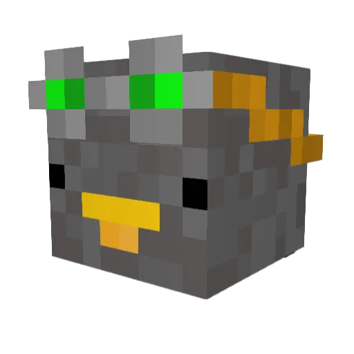 _BlitzHuman Minecraft avatar head, 3D render