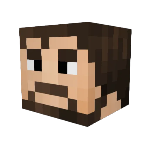 _Blitzspieler_ Minecraft avatar head, 3D render