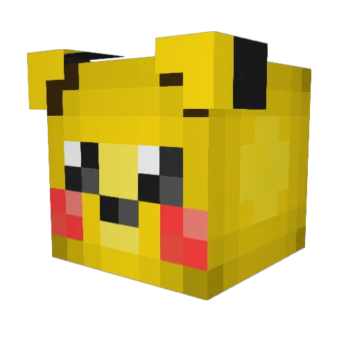 _Block__ Minecraft avatar head, 3D render