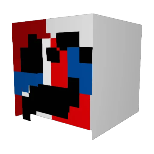 _Bloody_Moon_ Minecraft avatar head, 3D render