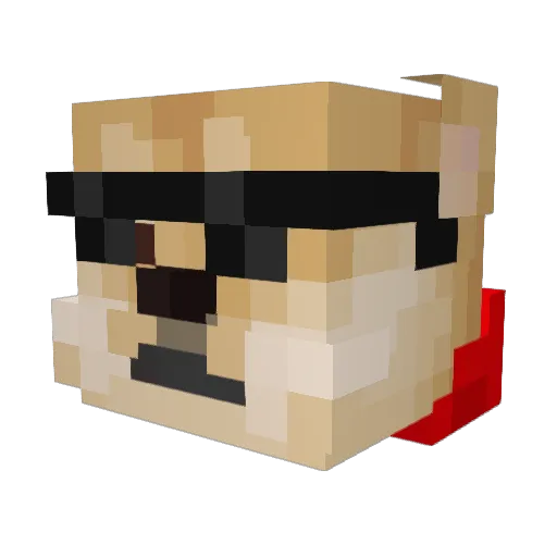 _Bloosh_ Minecraft avatar head, 3D render