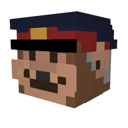_Blor Minecraft avatar head, 3D render