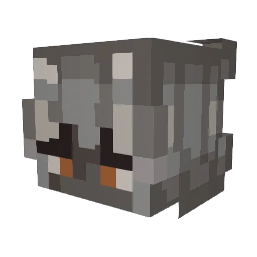 _Bloubi Minecraft avatar head, 3D render