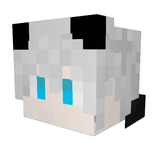 _Blover Minecraft avatar head, 3D render