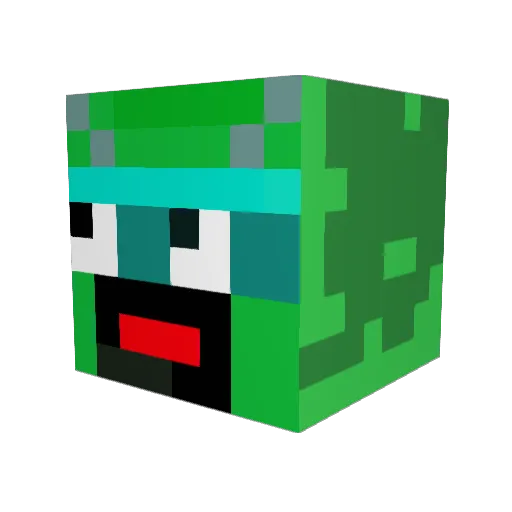 _BlubbBob_ Minecraft avatar head, 3D render