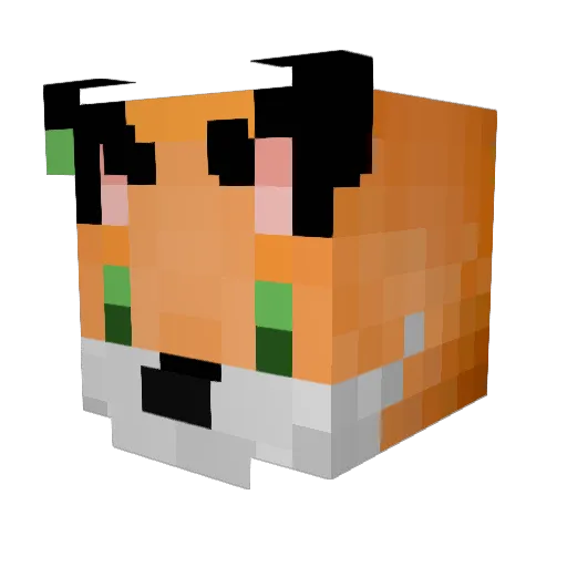 _Blucky_ Minecraft avatar head, 3D render