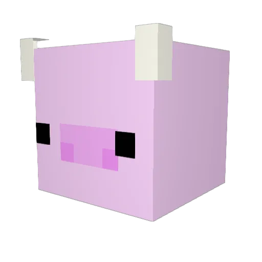 _BlueBubble Minecraft avatar head, 3D render