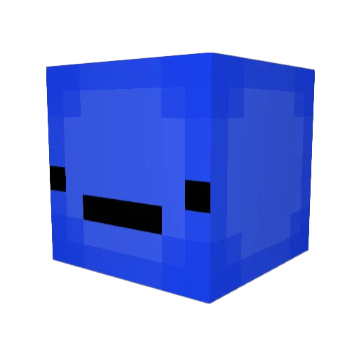 _BlueHope_ Minecraft avatar head, 3D render