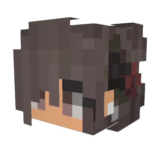 _Blue_sku_12 Minecraft avatar head, 3D render