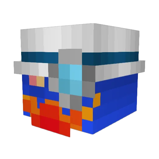 _Blumiere Minecraft avatar head, 3D render