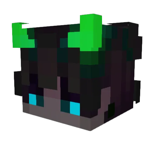 _Blxckich_ Minecraft avatar head, 3D render