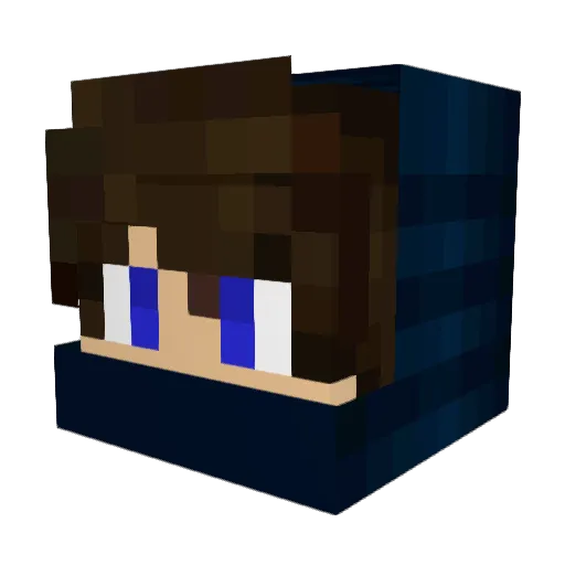 _Bogas_ Minecraft avatar head, 3D render