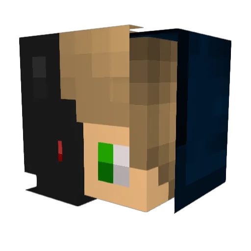 _Bolla Minecraft avatar head, 3D render