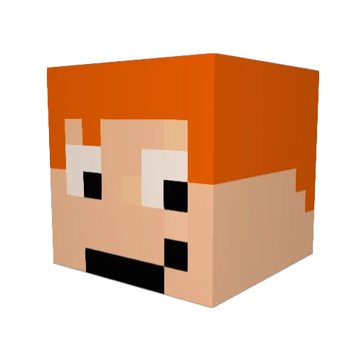 _Boris Minecraft avatar head, 3D render
