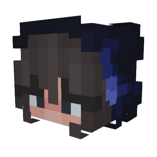 _Borowka_ Minecraft avatar head, 3D render
