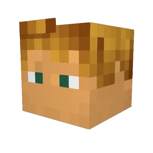 _Borza_ Minecraft avatar head, 3D render