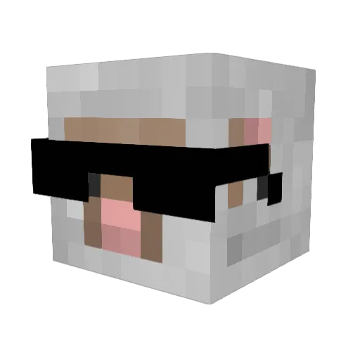 _BouleDeLaine_ Minecraft avatar head, 3D render