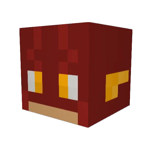 _Boyerx_ Minecraft avatar head, 3D render