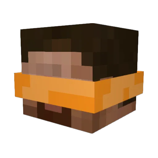 _Bozzo_ Minecraft avatar head, 3D render