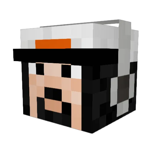 _Braulio_ Minecraft avatar head, 3D render