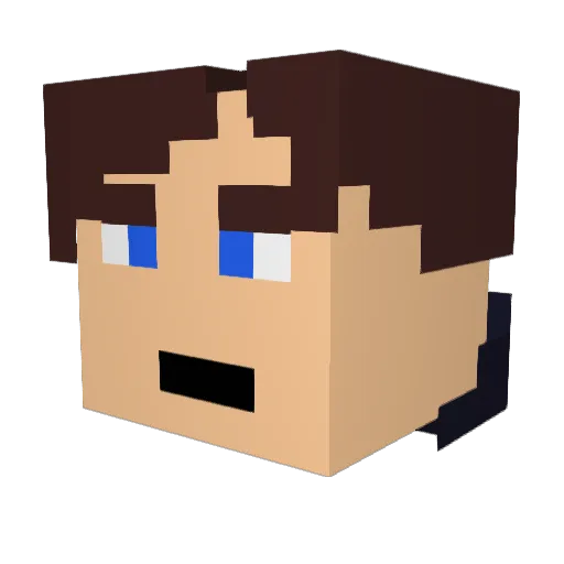 _Breadward Minecraft avatar head, 3D render
