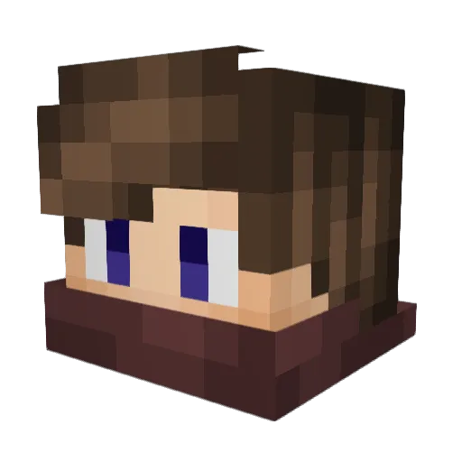 _Broken_block_ Minecraft avatar head, 3D render