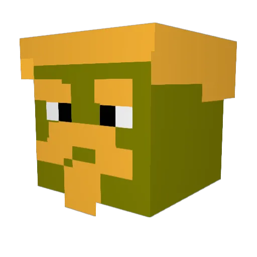 _Brute Minecraft avatar head, 3D render