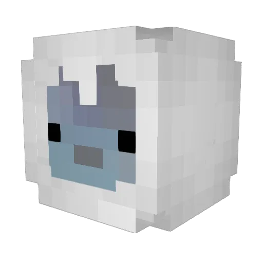 _Bty Minecraft avatar head, 3D render