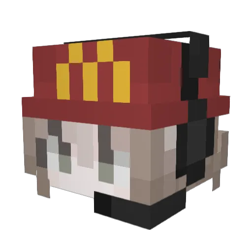 _Bub__ Minecraft avatar head, 3D render