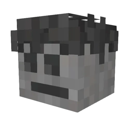 _Bubel Minecraft avatar head, 3D render