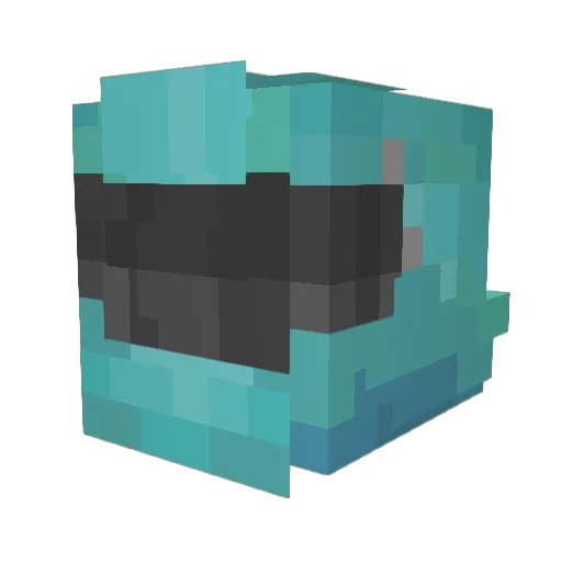 _Bucas_ Minecraft avatar head, 3D render