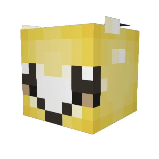 _Bunblebee_ Minecraft avatar head, 3D render