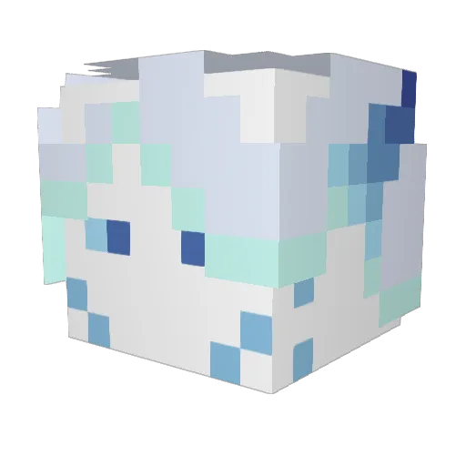 _Burble_ Minecraft avatar head, 3D render