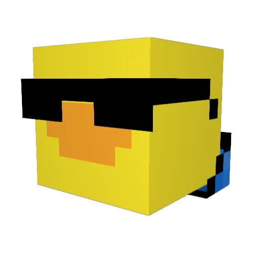 _Burk_ Minecraft avatar head, 3D render