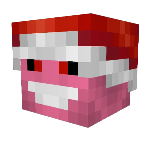 _Buu Minecraft avatar head, 3D render