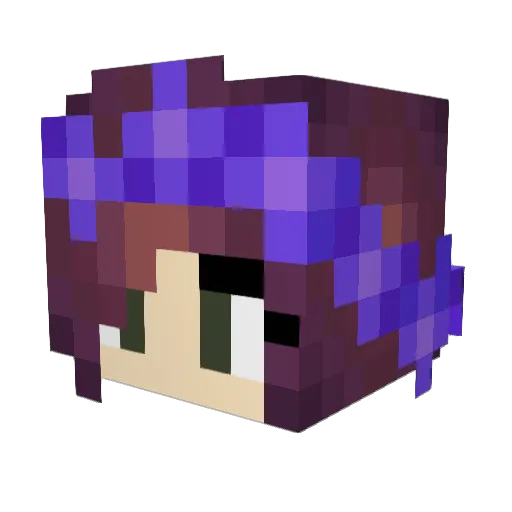 _Buvi_ Minecraft avatar head, 3D render