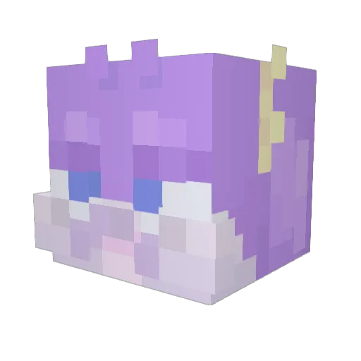 _Bveery_ Minecraft avatar head, 3D render
