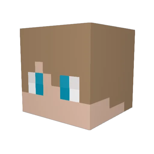 _C3ber_ Minecraft avatar head, 3D render