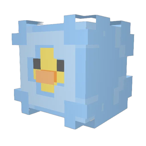 _CAMAG Minecraft avatar head, 3D render