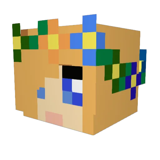_CLAIRE_ Minecraft avatar head, 3D render