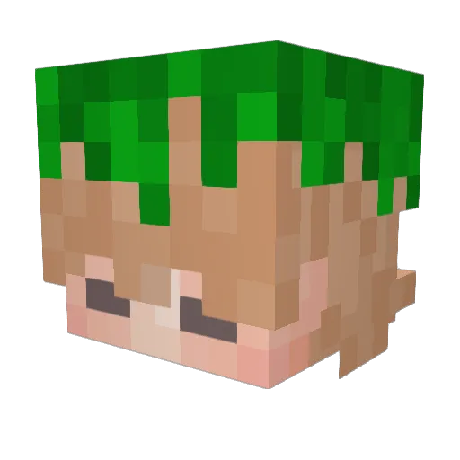 _CMRN Minecraft avatar head, 3D render