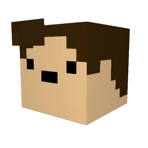 _CMRN_ Minecraft avatar head, 3D render