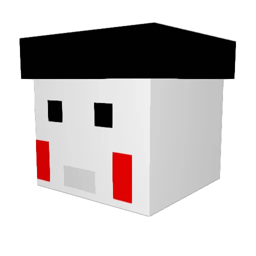 _CMajor_ Minecraft avatar head, 3D render
