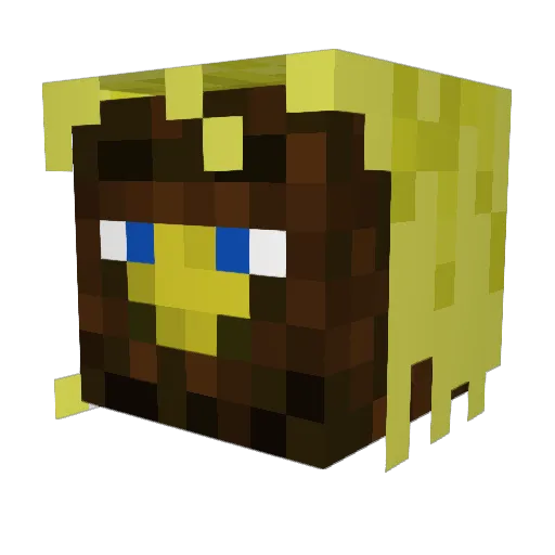 _CRIH Minecraft avatar head, 3D render