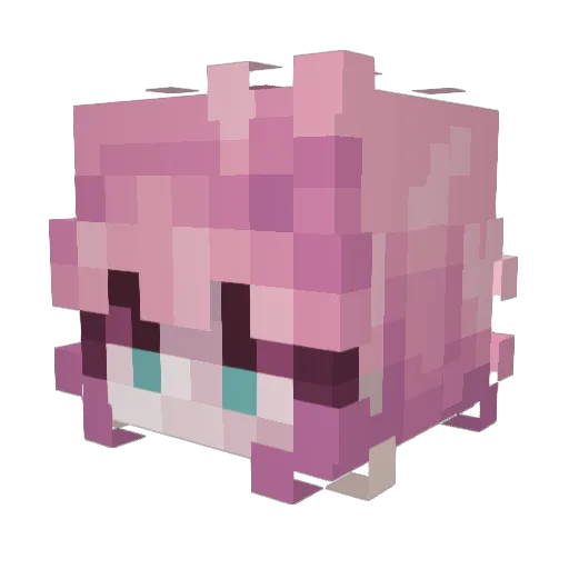 _CUPIDD Minecraft avatar head, 3D render