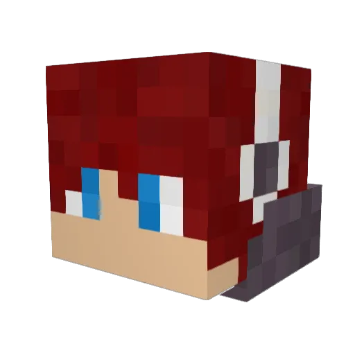_Cade Minecraft avatar head, 3D render
