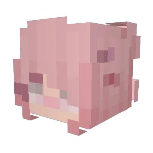 _Caela Minecraft avatar head, 3D render