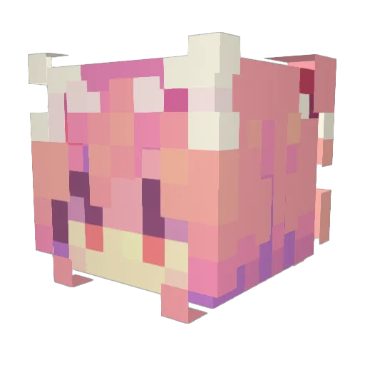 _Caja_ Minecraft avatar head, 3D render